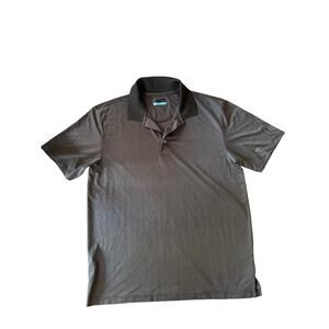 PGA Tour Polo Shirt Mens Large Gray Golf Preppy Airflux Casual Breathable